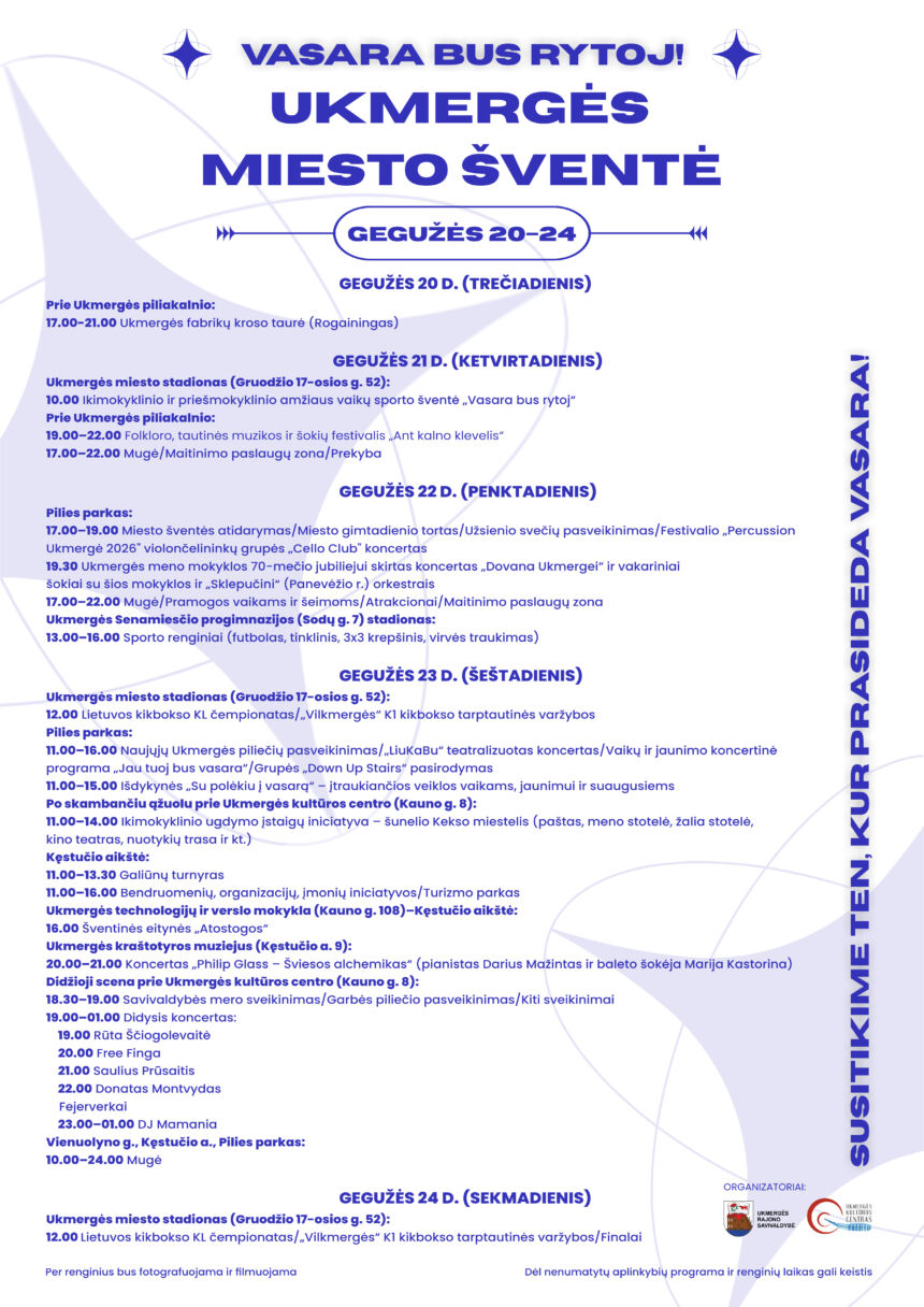 Miesto šventės programa