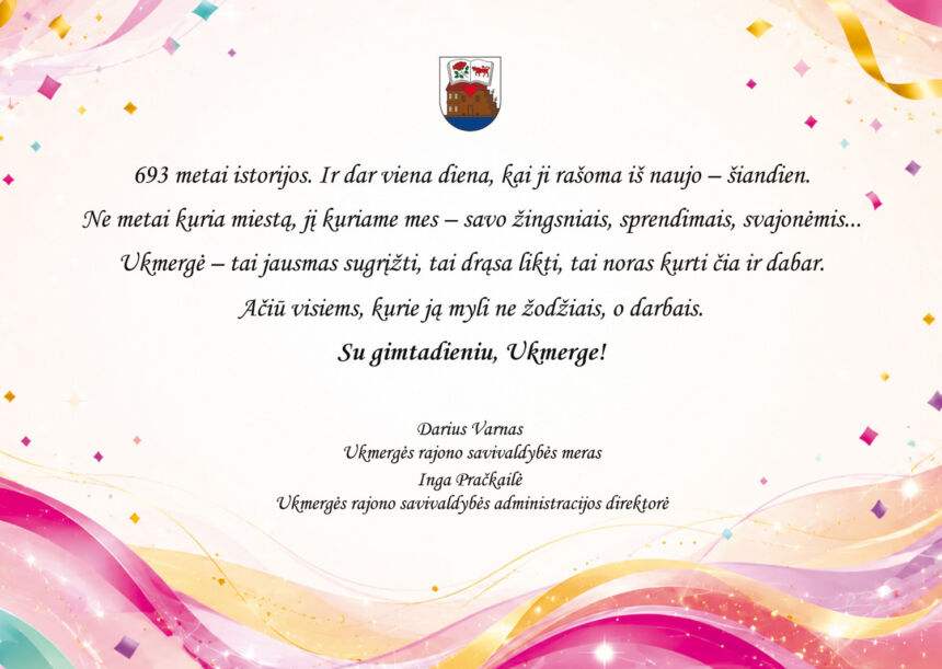 Rajono vadovų sveikinimas