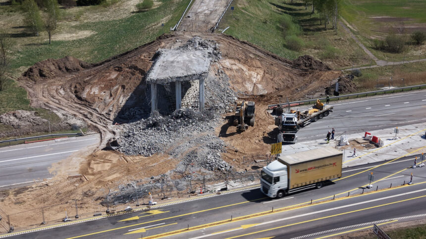 Pradeda autostrados viaduko rekonstrukciją ties Ukmerge