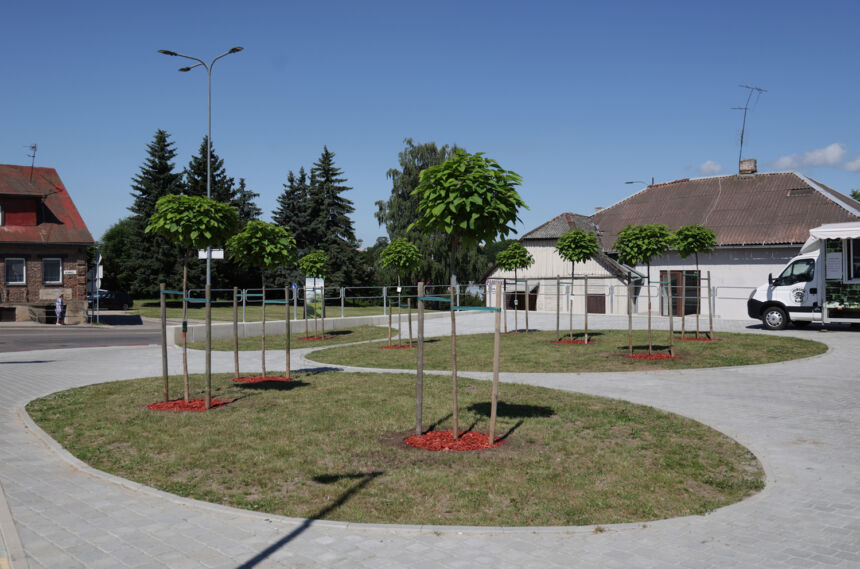Skveras pasipuošė naujais želdiniais