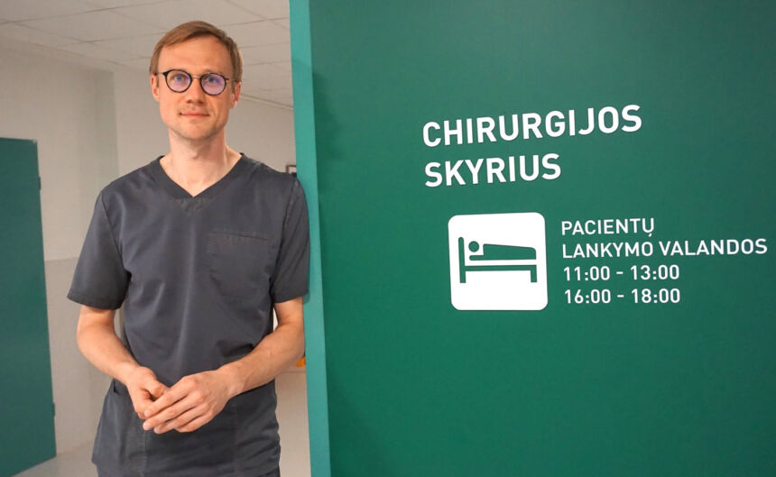 Ligoninę palieka Chirurgijos skyriaus vedėjas Nikas Samuolis