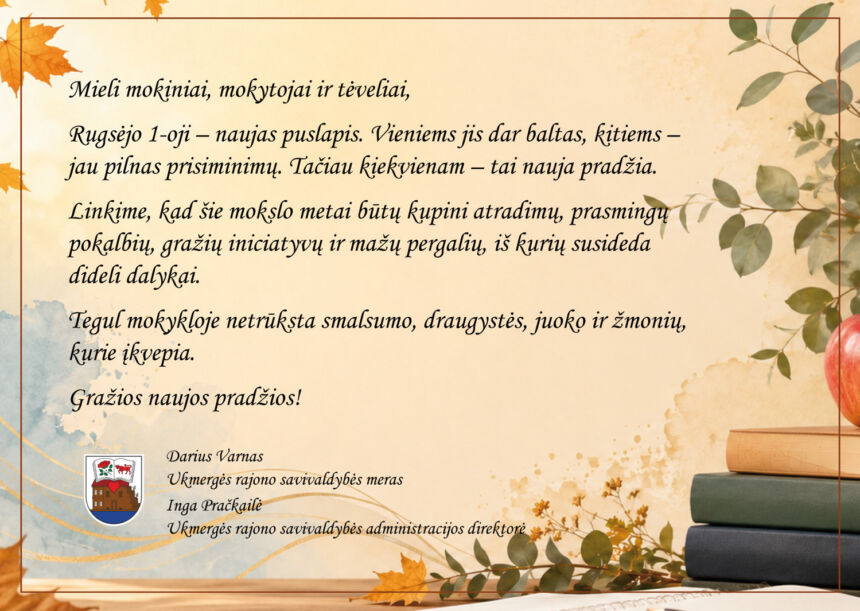 Rajono vadovų sveikinimas