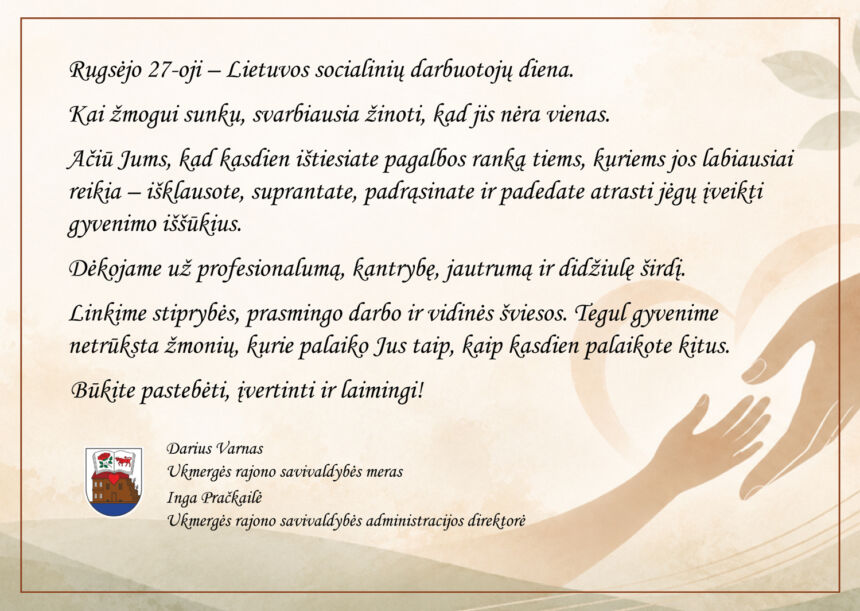 Rajono vadovų sveikinimas